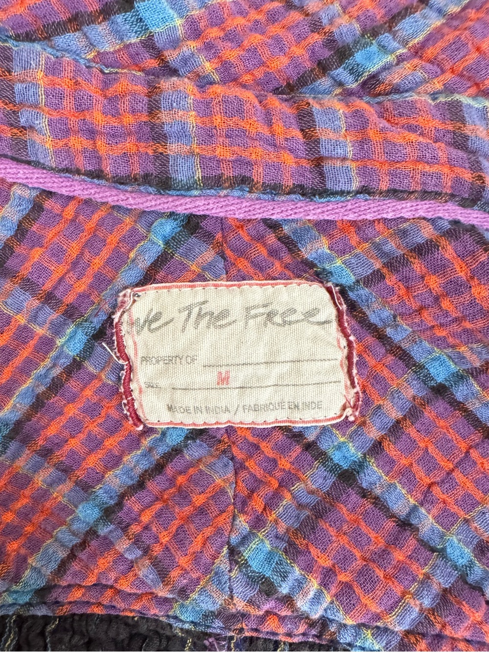 We The Free Pink Plaid Button-Down Shirt - Picture 3 of 4
